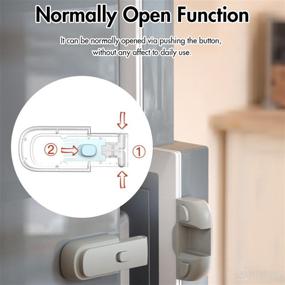 img 2 attached to 👶 BABY DROM Home Refrigerator Fridge Freezer Door Lock - Childproof Fridge Lock - Convenient Installation with 3M Adhesive, No Tools or Drill Required (White)