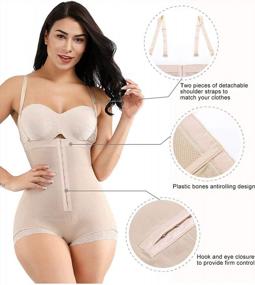 img 2 attached to XXL Черный Бесшовный Корректирующее Белье с Открытым Бюстом Body Shaper Butt Lifter Faja Для Женщин от MASS21