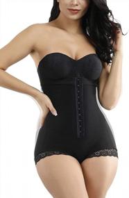 img 4 attached to XXL Черный Бесшовный Корректирующее Белье с Открытым Бюстом Body Shaper Butt Lifter Faja Для Женщин от MASS21