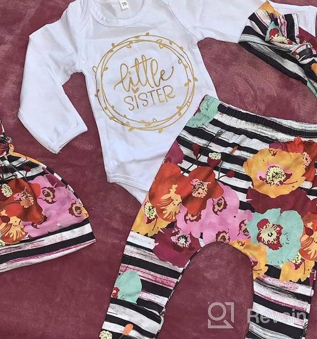 img 1 attached to 👶 Newborn Baby Girl Clothes: I'm New Here Infant Outfit – Adorable 4PC Set for Cute Toddler Baby Girl Outfits review by Ronald Duguay
