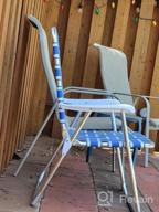 img 1 attached to Set Of 2 Blue Webbed Folding Chairs By Pearington - Reinforced Aluminum, Perfect For Outdoor Activities Such As Camping, Beach, Lawn, And Backyard BBQs review by Mitch Emmel