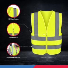 img 1 attached to Stay Safe And Seen With NEIKO High Visibility Reflective Safety Vest In Neon Yellow