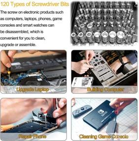 img 1 attached to 🛠️ ZLX&amp;LU Precision Screwdriver Set for Computer and Laptop Repairs, 120 Mini Screwdriver Bits, Ideal for Cleaning &amp; Repairing iPhone, PS4, Electronics, PC Accessories