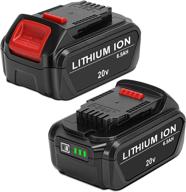 обеспечьте эффективную работу своих электроинструментов с комплектом для замены литий-ионного аккумулятора kunlun's 2-pack 6,5 ач dewalt 20v max xr логотип