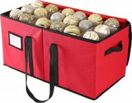organize your christmas decorations with sattiyrch large ornament storage box - holds 54 ornaments of up to 4 inches logo