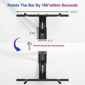 img 2 attached to Wall Mounted Pull Up And Dip Bar Station By ONETWOFIT - 2 In 1 Space Saving Multifunctional Fitness Equipment For Indoor And Outdoor Strength Training At Home Gym - Supports Up To 330LBS