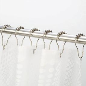 img 1 attached to Upgrade Your Bathroom With The Amazer Rust Proof Stainless Steel Shower Curtain Rings - Set Of 12