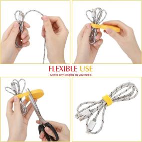 img 2 attached to 🔗 Moko Cable Ties Reusable - 5 Rolls Fastening Tape with Hook and Loop Nylon Cable Straps for Efficient Cable Management - Ideal for TV, Computer, and Home/Office Use - 30 Feet Wire Cord Tape Fastening Straps - 5PCS x 2M