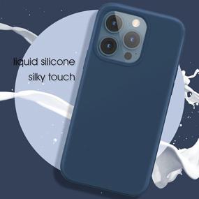 img 2 attached to Чехол Blue Horizon MILPROX для iPhone 13 Pro Max (2021 г.) с защитной пленкой для экрана - противоударный гелевый чехол с мягкой микрофиброй и защитным бампером для iPhone 13 Pro Max с диагональю экрана 6,7 дюйма