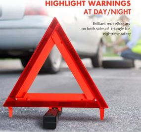 img 3 attached to 🚦 Stay Safe on the Road with MYSBIKER Emergency Safety Warning Triangles – DOT Approved Reflective Triangle Kit (3 Pack) – FMVSS 571.125 Compliant