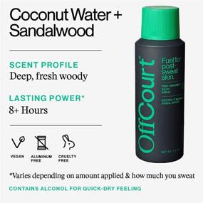 img 2 attached to Stay Fresh And Confident All Day With OffCourt Natural Body Spray For Men- Aluminum-Free With Prebiotics, Bold Coconut Water And Sandalwood Scent, 3.4 Ounce (Pack Of 1)