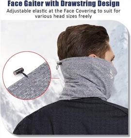 img 1 attached to 🧣 Warmth and Style Combined: Winter Fleece Bandana Weather Windproof Men's Scarf Accessories