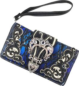 img 3 attached to Justin West Camouflage Rhinestone Crossbody Women's Handbags & Wallets - Crossbody Bags