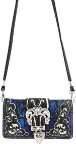 img 2 attached to Justin West Camouflage Rhinestone Crossbody Women's Handbags & Wallets - Crossbody Bags