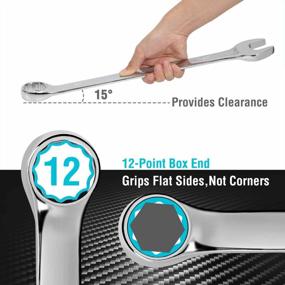 img 2 attached to 5-Piece Long Pattern Combination Wrench Set, Metric Sizes 23-30Mm, 12-Point Design, Made With Durable CR-V Steel And Comes With A Handy Pouch - DURATECH