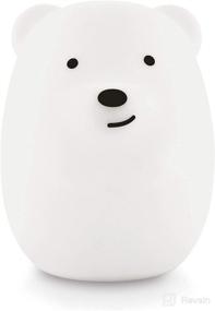 img 4 attached to Ночник LumiPets Bear из силикона для детской и младенческой комнаты - пружинящиеся животные ночные светильники для девочек и мальчиков, милая лампа, милые спальные лампы