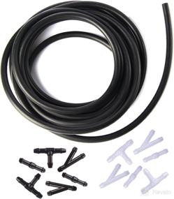 img 4 attached to 🚗 Universal Windshield Washer Hose Kit - 4 Meter Fluid Tubing with 12 PCS Hose Connectors, Suitable for Most Car Windshield Washer Systems