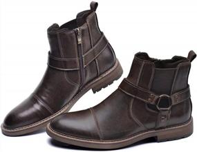 img 3 attached to Men'S Arkbird Chelsea Ankle Boots: Genuine Leather Oxford Shoes For Casual And Formal Dressing