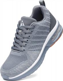 img 4 attached to Experience Ultimate Comfort And Style With Mishansha Men'S Air Cushion Running And Walking Shoes - Perfect For Sports, Gym, And Jogging!