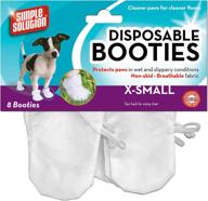 x-small disposable dog booties, pack 🐾 of 8, simple solution - improved seo логотип