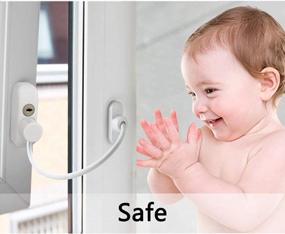 img 2 attached to Child Safety Window Locks - Kamtop Window Restrictor Locks With Security Cable & Keys For Baby, Casement & Door Safety - Anti-Theft Window Guards (4 Packs)