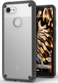 img 4 attached to Ringke Fusion Compatible Google Pixel 3 XL Case - Clear Transparent PC Back TPU Bumper Drop Protection Raised Bezels Scratch Resistant Natural Form Cover For Pixel 3XL - Smoke Black