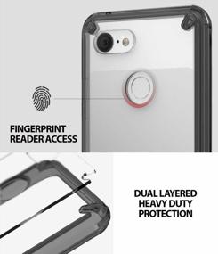 img 1 attached to Ringke Fusion Compatible Google Pixel 3 XL Case - Clear Transparent PC Back TPU Bumper Drop Protection Raised Bezels Scratch Resistant Natural Form Cover For Pixel 3XL - Smoke Black