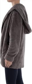 img 2 attached to Women'S Soft And Fluffy Teddy Fur Fleece Jacket With Hood By Anna-Kaci