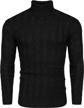 men's knitted turtleneck pullover sweater with a twist - stylish & casual jinidu fit logo