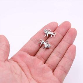 img 2 attached to 30Pcs Tibetan Silver Metal Animal Lion Charms For Jewelry Making Bracelets DIY Crafts