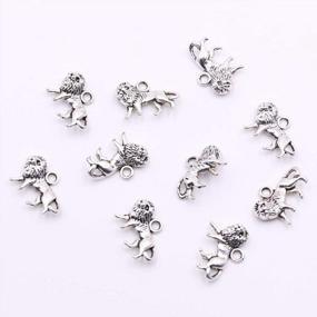 img 3 attached to 30Pcs Tibetan Silver Metal Animal Lion Charms For Jewelry Making Bracelets DIY Crafts