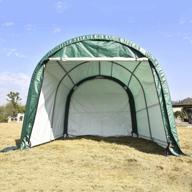 protect your vehicle with the wonline portable carport auto shelter - 10x10x8ft green round top style garage shed logo