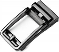 chaoren 40mm ratchet belt buckle only for 1 3/8 slide belt strap, automatic click buckle adjustable logo