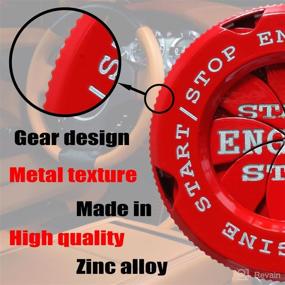 img 3 attached to Button Motorcycle Universal Rotating English RED