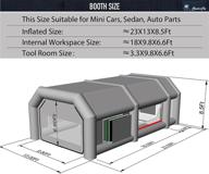 sewinfla professional inflatable paint booth 23x13x8.5ft with 2 blowers (450w+950w) & air filter system portable paint booth tent garage inflatable spray booth painting for cars logo