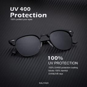 img 2 attached to Semi-Rimless Polarized Sunglasses For Men And Women: 100% UV Blocking Driving Sun Glasses