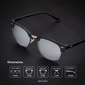 img 1 attached to Semi-Rimless Polarized Sunglasses For Men And Women: 100% UV Blocking Driving Sun Glasses