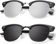полуободковые поляризованные солнцезащитные очки для мужчин и женщин: солнцезащитные очки для вождения со 100% защитой от уф-излучения логотип