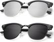 semi-rimless polarized sunglasses for men and women: 100% uv blocking driving sun glasses logo