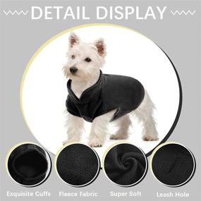 img 2 attached to Cozy and Stylish FUAMEY Dog Fleece Vest: Warm and Stretchy Sweater Pullover with Leash Hole, Perfect Dog Winter Jacket for Small Medium Dogs - Black XXS