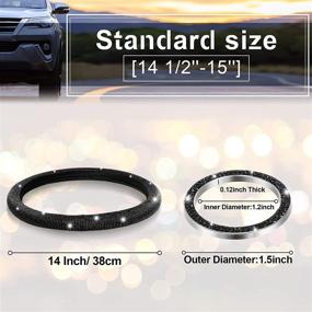 img 2 attached to Accessories Gorgeous Steering Protector Rhinestone Interior Accessories at Steering Wheels & Accessories