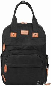 img 2 attached to 🎒 Chytsmx Diaper Bag Backpack - Spacious Multifunctional Travel Back Pack for Modern Parents (Black)