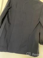 картинка 1 прикреплена к отзыву Офисный жакет для женщин с открытым передом, рукавами 3/4 с отворотами и карманами - идеально подходит для повседневной носки и деловых костюмов. от Israel Thurow