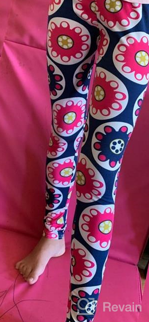 img 1 attached to Syleia Bright Stretch Leggings: Stylish & Comfy Girls' Clothing review by Heather Coleman