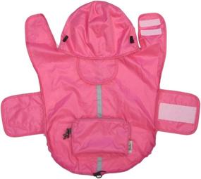 img 1 attached to 🐶 Waterproof Dog Raincoat with Cozy Fleece Lining – Pink by Frenchie Mini Couture (Small)