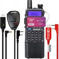 mirkit baofeng radio uv-5r mk3x 5 вт аккумулятор емкостью 2100 мач, одобренный fcc, bl-5l 3800 мач + usb-кабель для зарядки, динамик, микрофон и комплект кабелей для программирования ftdi логотип