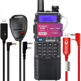 img 4 attached to Mirkit Baofeng Radio UV-5R MK3X 5 Вт Аккумулятор емкостью 2100 мАч, одобренный FCC, BL-5L 3800 мАч + USB-кабель для зарядки, динамик, микрофон и комплект кабелей для программирования FTDI