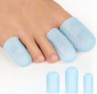 povihome 14 pack upgrade gel toe protector silicone toe caps toe sleeve protectors, prevent pain for corns, blisters and ingrown toenails (2 pack large size + 6 pack medium size + 6 pack small size) логотип