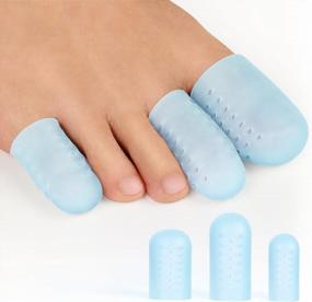 img 4 attached to Povihome 14 Pack Upgrade Gel Toe Protector Silicone Toe Caps Toe Sleeve Protectors, Prevent Pain For Corns, Blisters And Ingrown Toenails (2 Pack Large Size + 6 Pack Medium Size + 6 Pack Small Size)