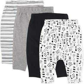 img 4 attached to 👶 HonestBaby Organic Cotton Cuff-Less Harem Pants Multi-Pack for Babies